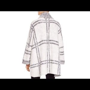 Free People Windowpane Plaid Sweater Jacket